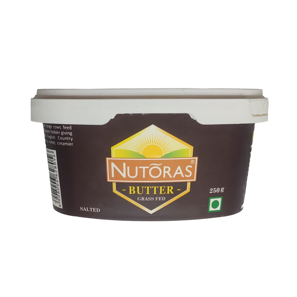 nutoras english country butter grass fed 250g