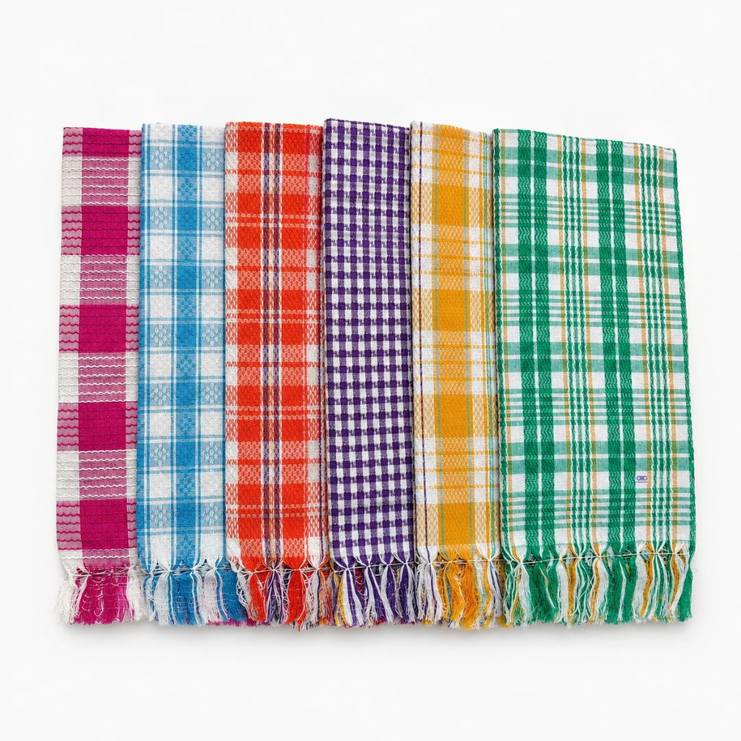 Classic Multi Weave Bath Towels ( Pack of 6 ) azure Free Size
