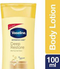Vaseline Intensive Care Deep Moisture Body Lotion - Dry Skin, With Pure Oat Extract, Long Lasting Moisturisation, 100 Ml