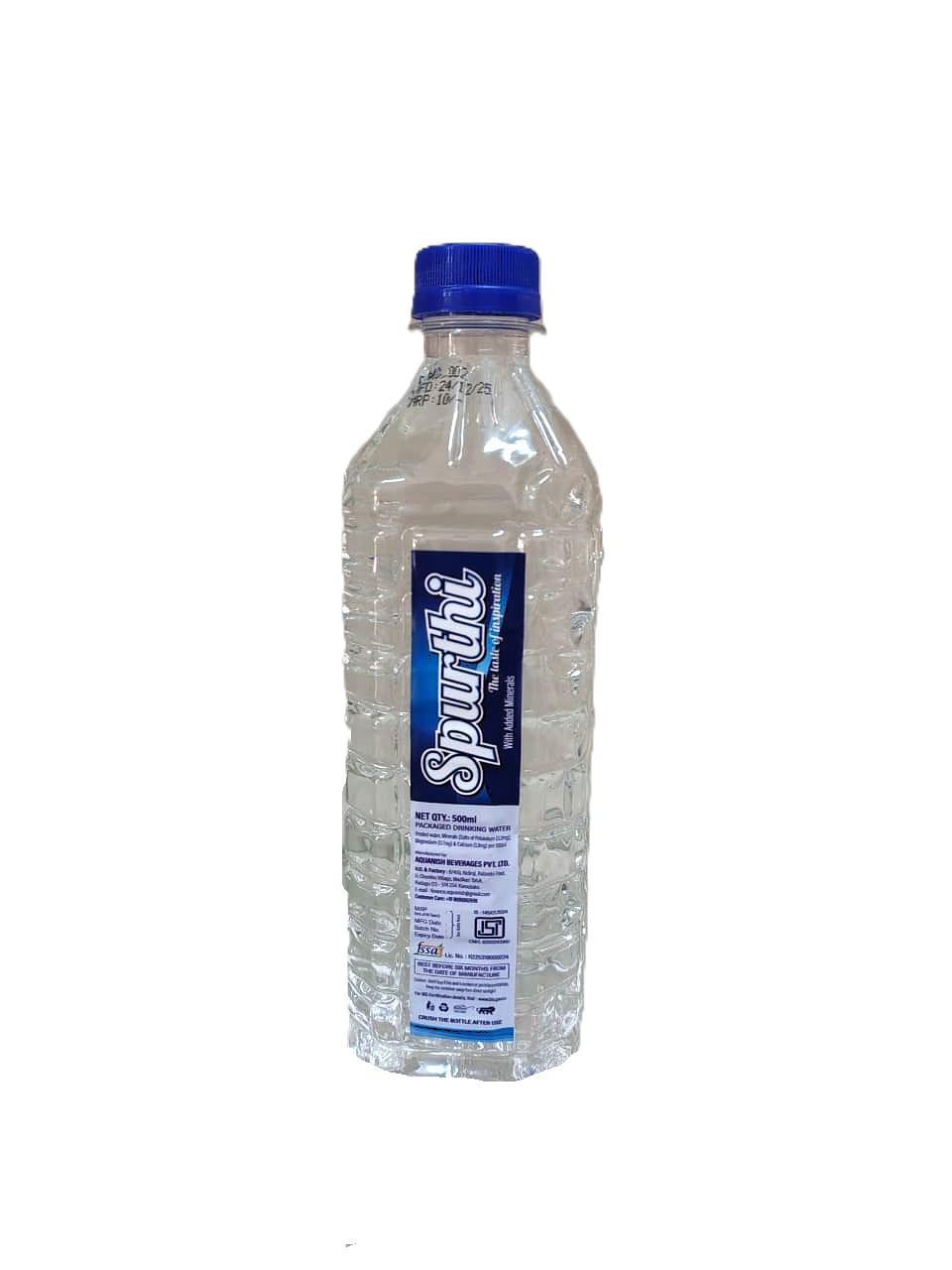 spurthi water bottle 500ml