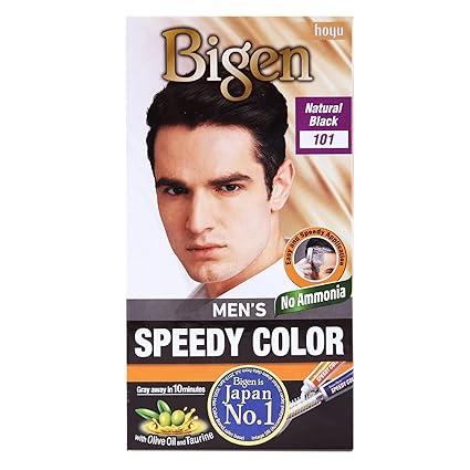 BIGEN NATURAL BLACK B101 MENS SPEEDLY HAIR COLOR 80 GMS black