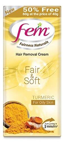 FEM HAIR REMOVAL CREAM FAIR & SOFT TURMERIC 60GM FEM HAIR REMOVAL CREAM FAIR & SOFT TURMERIC 60GM