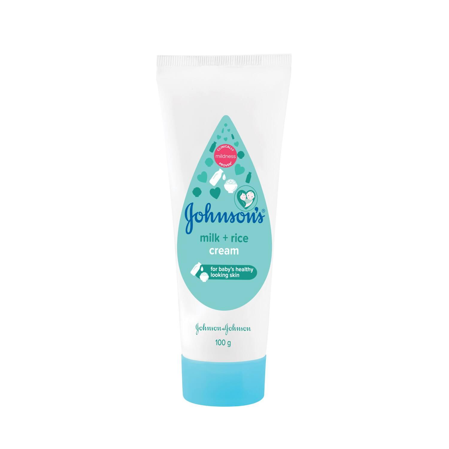 JOHNSONS MILK + RICE BABY CREAM 100 GMS