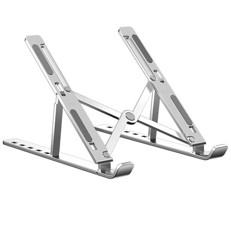 Foldable Height Adjustable Metal Frame Laptop Stand silver