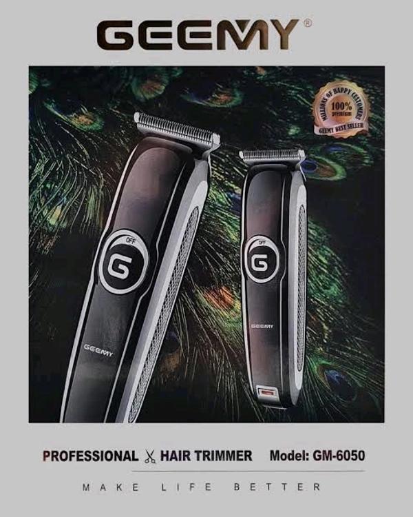 Geemy GM-6050 Professional Hair Trimmer – Precision Cutting & Grooming silver