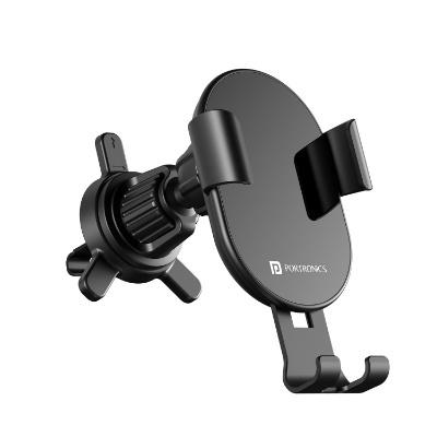 Portronics Charge Clamp 4 Wireless Car Charger with 15 Watts Fast Charging, AC Vent Mount, 360° Rotation, Strong Grip, Free Portronics Charge Clamp 4 Wireless Car Charger with 15 Watts Fast Charging, AC Vent Mount, 360° Rotation, Strong Grip, Free