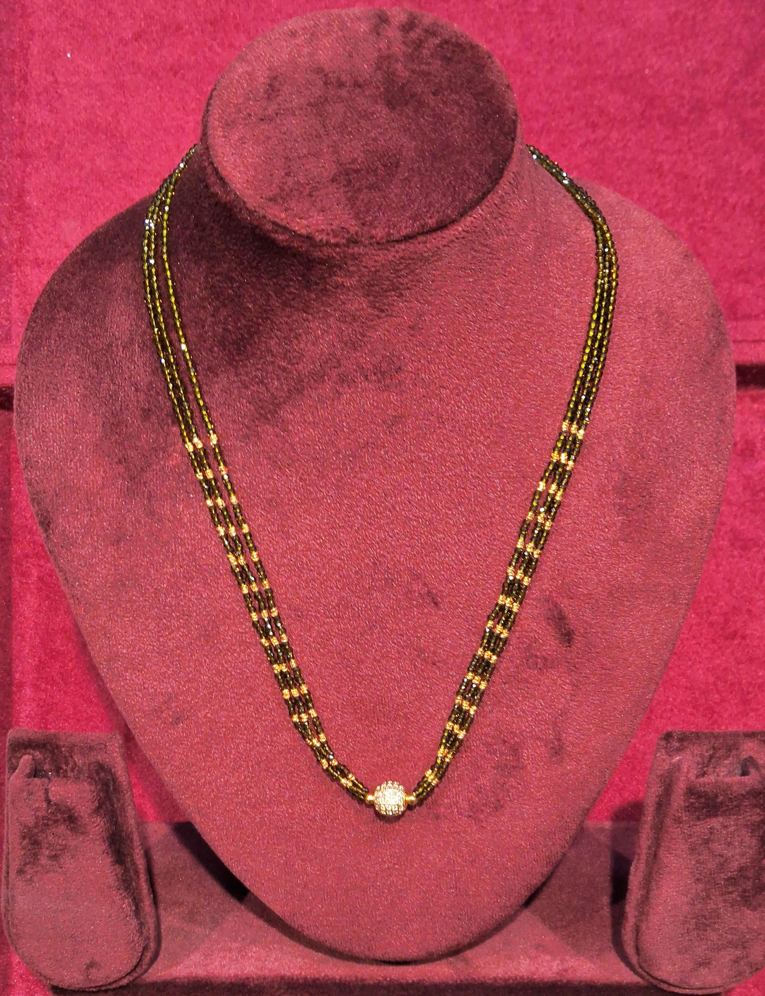 CHAIN CRYSTAL-Mehandi gold Free Size