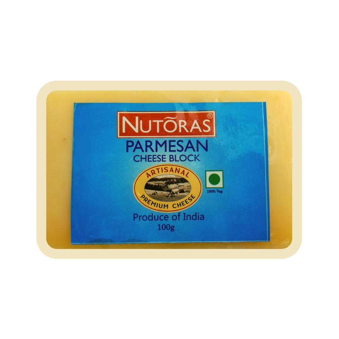 nutoras parmesan cheese block 100g