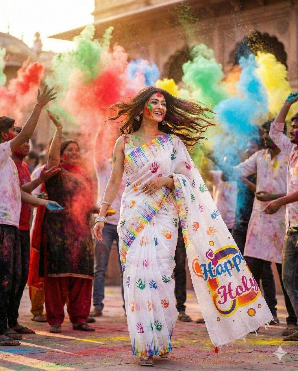fagniya saree holi special