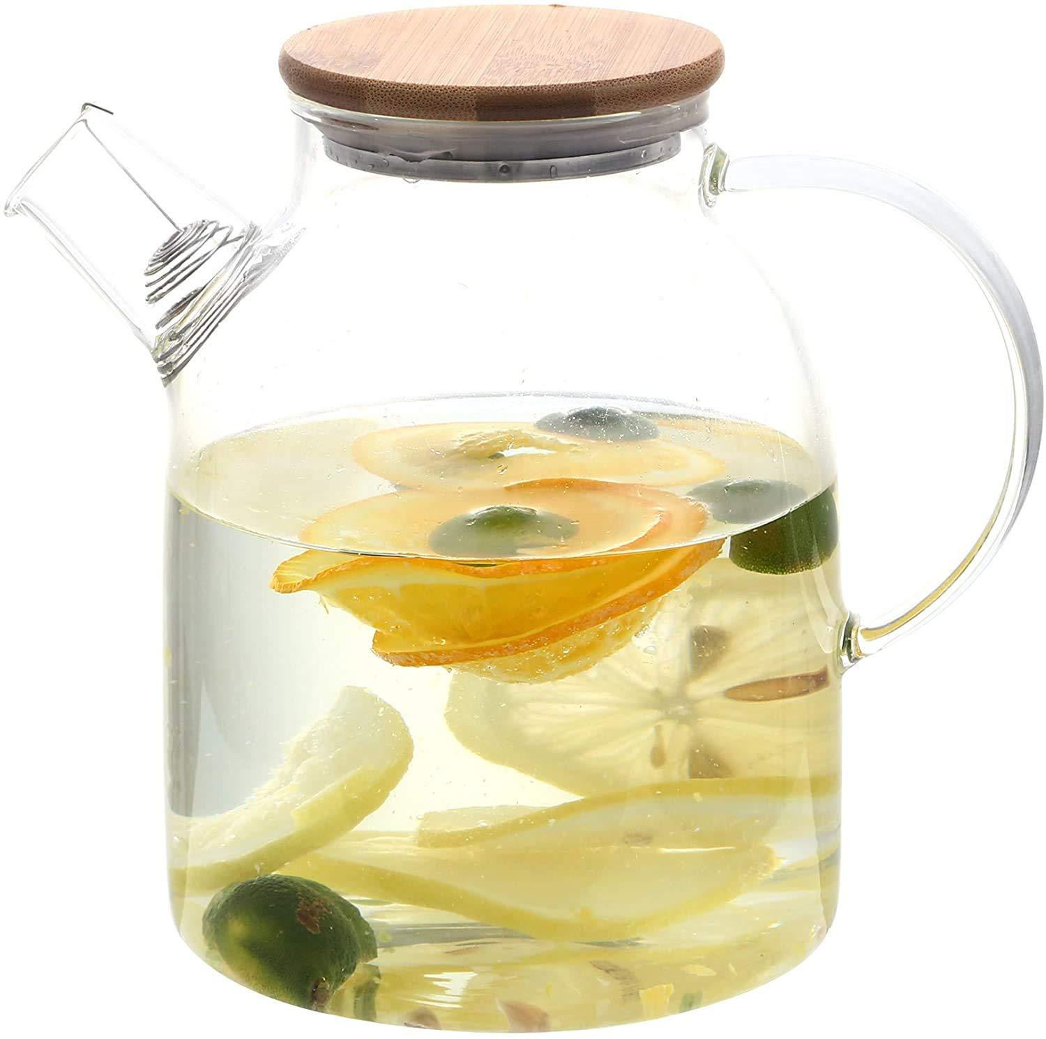 Panchhi Store Glass Jug With Lid Ice Tea Water Jug Hot Water Ice Tea Drinking Beverage Jug, Water Jug Glass Panchhi Store Glass Jug With Lid Ice Tea Water Jug Hot Water Ice Tea Drinking Beverage Jug, Water Jug Glass