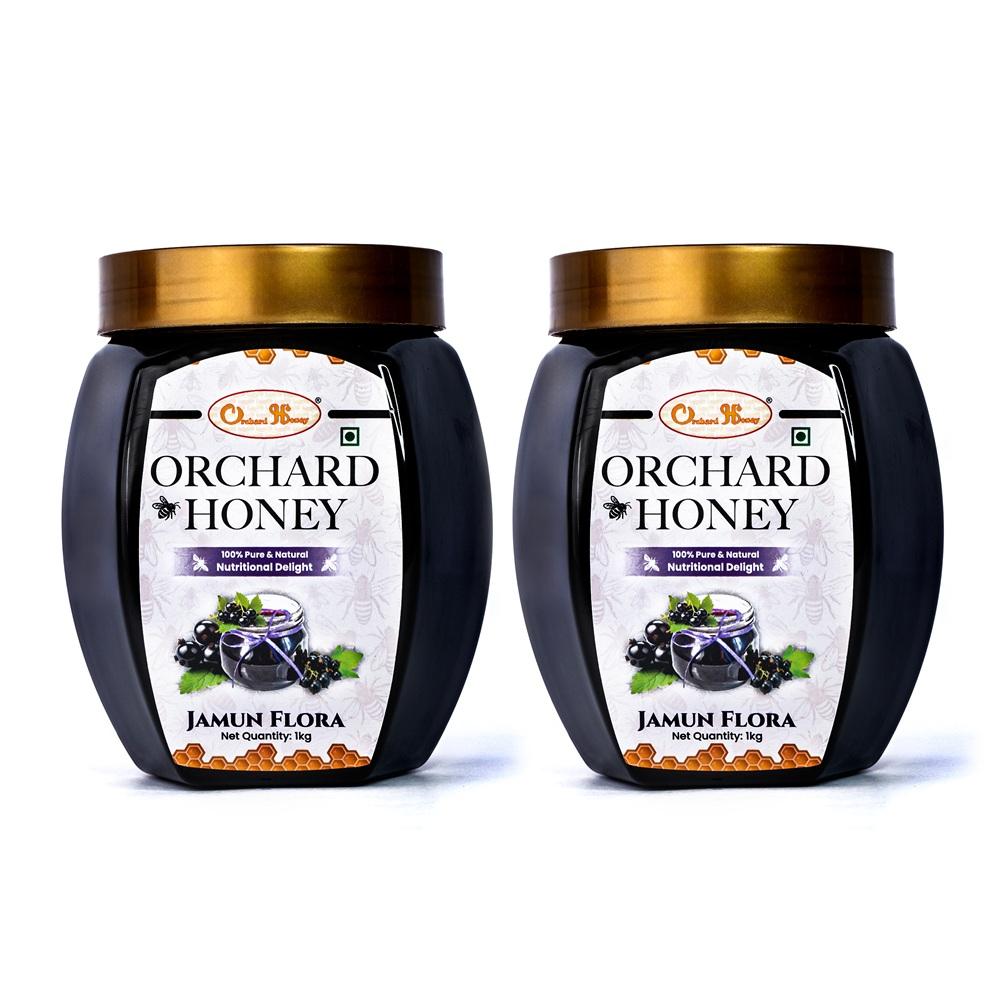 orchard honey jamun flora unprocessed honey 100 pure and natural honey rich in nutrients boosts immunity original bee honey 1 1 kg pack of 2