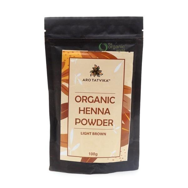 AROT ORGANIC HENNA POWDER - LIGHT BROWN 50GM brown
