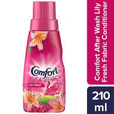 comfort after wash lily fresh fabric conditioner 210 ml bottle