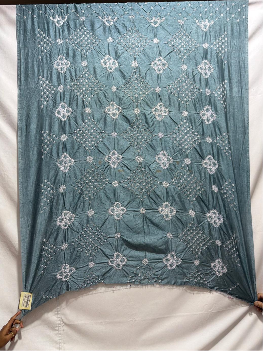 Kala Sanskruti All Over Grey Color Dupion Silk Bandhani Kurti Material 3 M Piece Elegant Traditional Comfortable Fashionable Kurti Material Selection gray Unstitched
