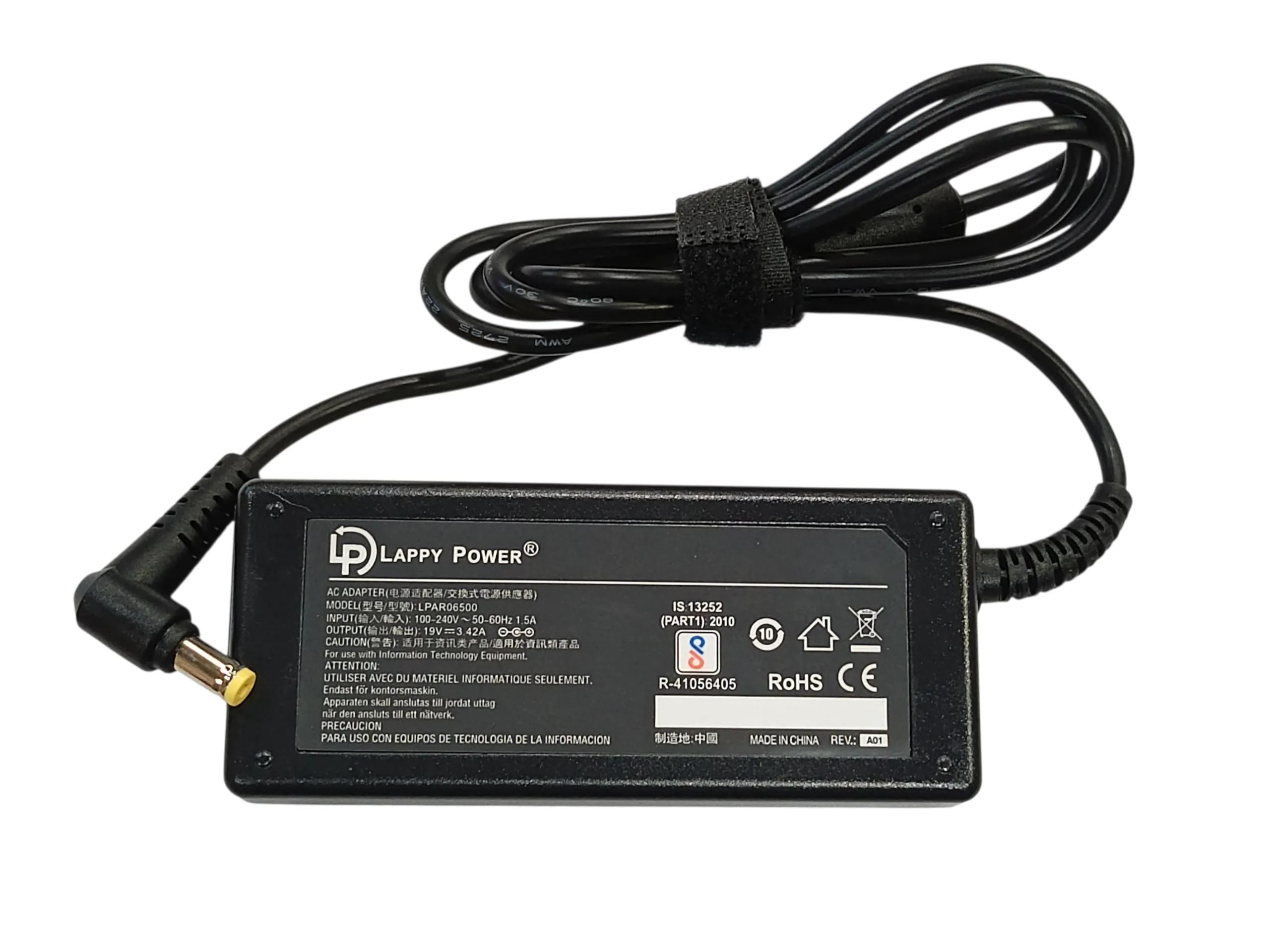 Laptop Adapter compatible for ACER (65W 3.42A 19V) - 5.5mm x 1.7mm Pin yellow pin