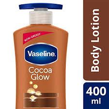 Vaseline Intensive Care Cocoa Glow Body Lotion - With Shea Butter, Non-Greasy Formula, 400 Ml