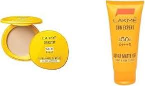 Lakme Sun Expert Spf 50 Ultra Matte Lotion & Ultra Matte Spf 40 Pa+++ Compact, Combo 2 Items