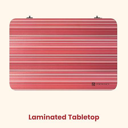Portronics My Buddy D Wood Multipurpose Movable & Adjustable (Crimson Red) brickred