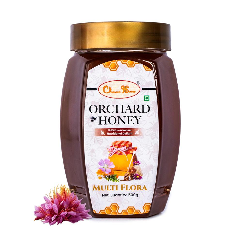 orchard honey multi flora unprocessed honey 100 pure and natural honey rich in nutrients boosts immunity original bee honey 500gm 