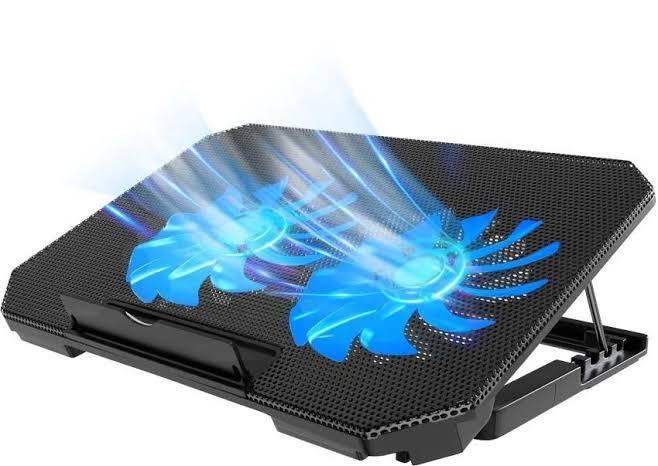 Laptop Cooling Pad With Dual Fan black