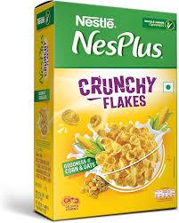 nestle nesplus breakfast cereal crunchy flakes with corn and oats 475 g box