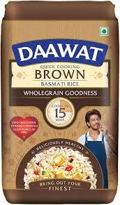 daawat brown basmati rice 1kg poly pouch