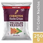 cornitos nachos tri color veggie 250 g