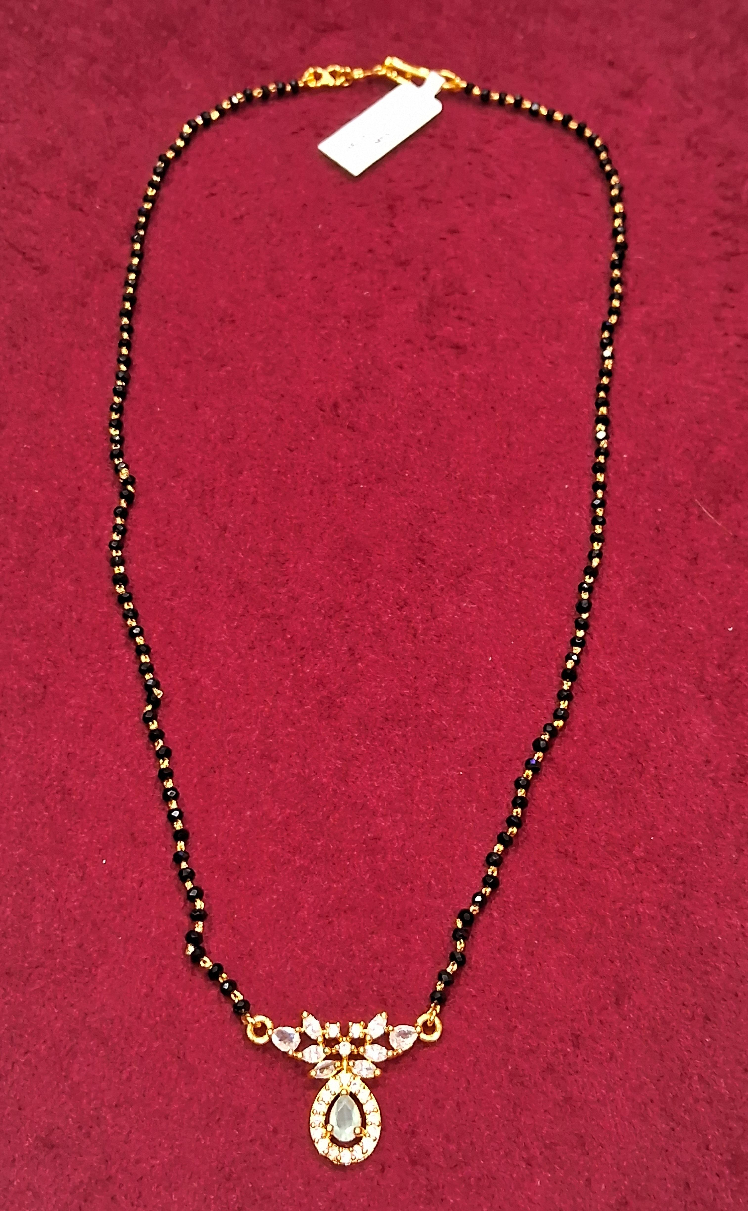 MANGALSUTRA-MintGreen gold Free Size