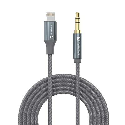 Portronics ikonnect L+ 8Pin to 3.5mm Aux Cable with 1M Length, Nylon Braided, Metal Heads, Gold Plated Connector Compatible with Portronics ikonnect L+ 8Pin to 3.5mm Aux Cable with 1M Length, Nylon Braided, Metal Heads, Gold Plated Connector Compatible with