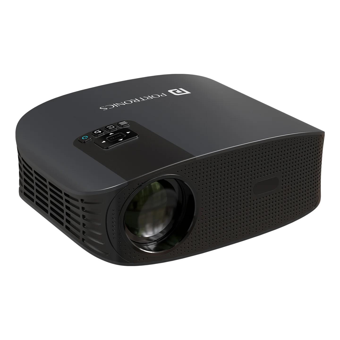 Portronics Beem 490 Smart LED Projector | 1080p Full HD, Auto Focus, Streaming Apps, 6000 lm | Portable Projector with Portronics Beem 490 Smart LED Projector | 1080p Full HD, Auto Focus, Streaming Apps, 6000 lm | Portable Projector with