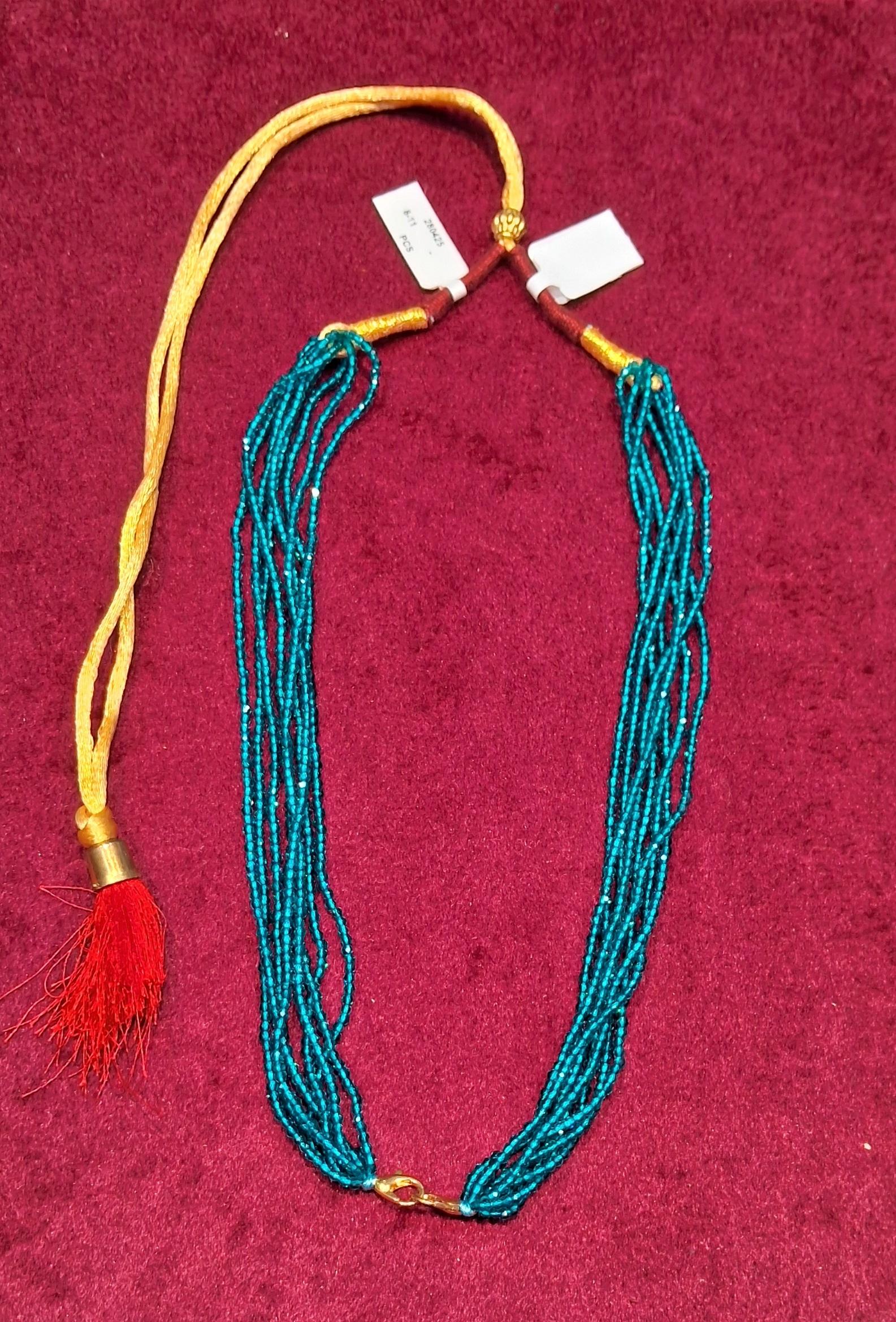 CHAIN CRYSTAL blue 18 Inch
