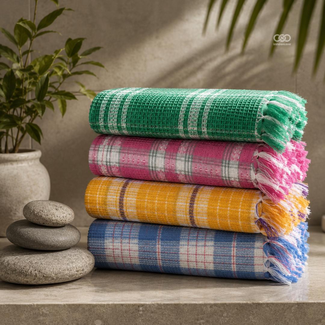 Colour Glow Bath Towels ( Pack of 2 ) aeroblue Free Size