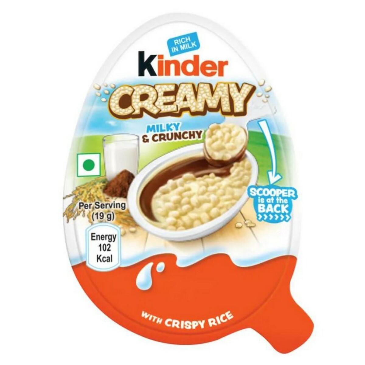 KINDER CREAMY MILKY&CRUNCHY 19G