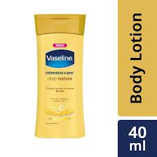 Vaseline Intensive Care Deep Restore Body Lotion - Dry Skin, With Micro-Droplets Of Vaseline Jelly, 40 Ml