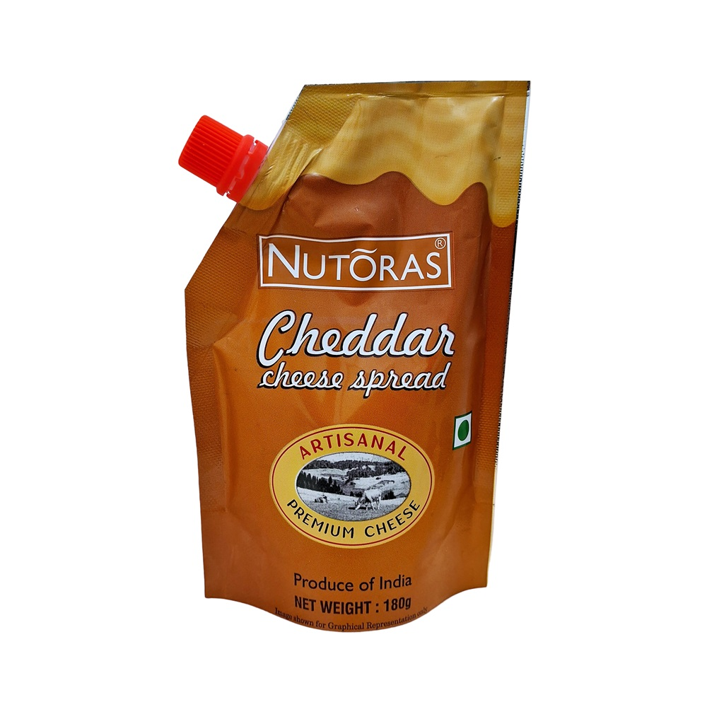 nutoras cheddar cheese spread 180g