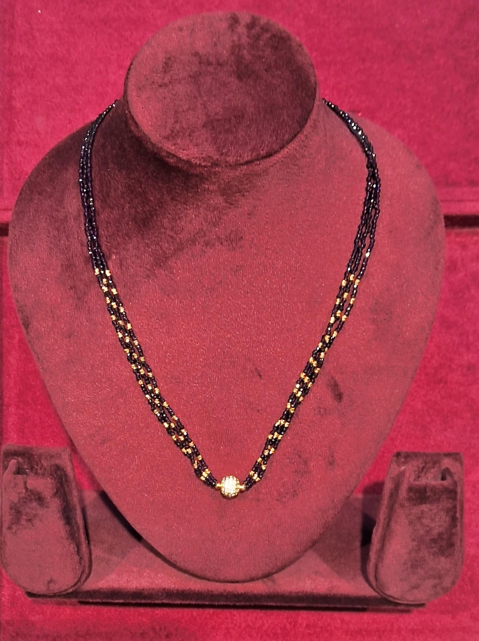 CHAIN CRYSTAL-PURPLE gold Free Size