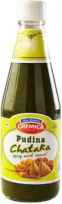 cremica pudina chataka spicy mint sauce 450g bottle