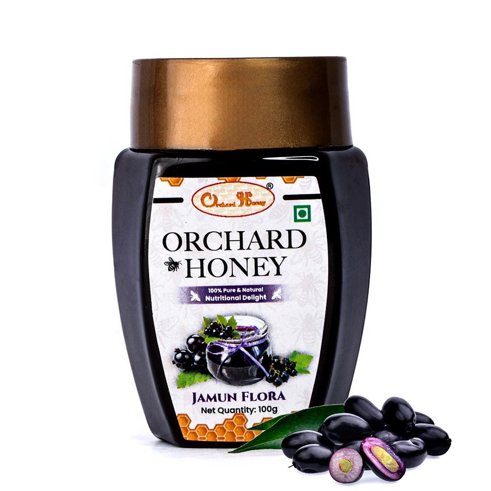 orchard honey jamun flora unprocessed honey 100 pure and natural honey rich in nutrients boosts immunity original bee honey 100gm 