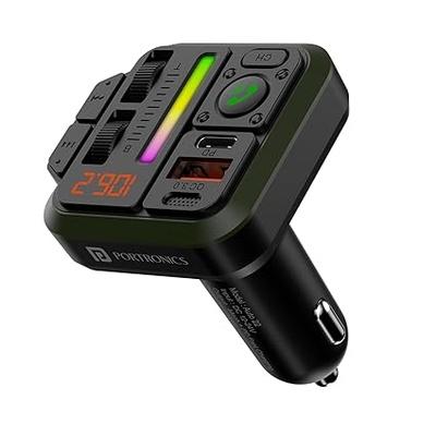 Portronics Auto 22 Car Bluetooth Receiver with Hands-Free Calling & Music, 20W Type-C PD, 18W USB Fast Charging, Bass & Portronics Auto 22 Car Bluetooth Receiver with Hands-Free Calling & Music, 20W Type-C PD, 18W USB Fast Charging, Bass &