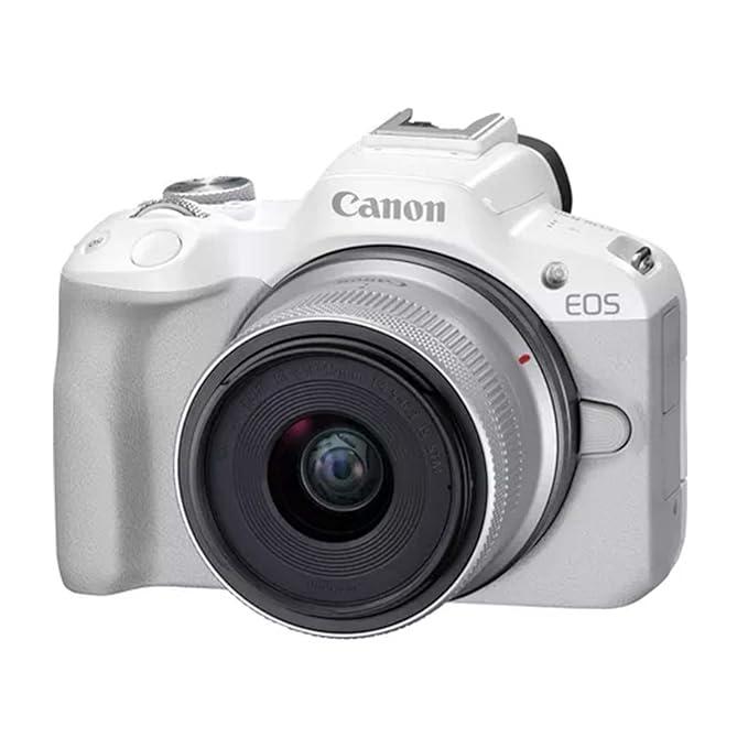 EOS R50 ( RF-S 18-45mm F4.5-6.3 IS STM lens)-White Body only