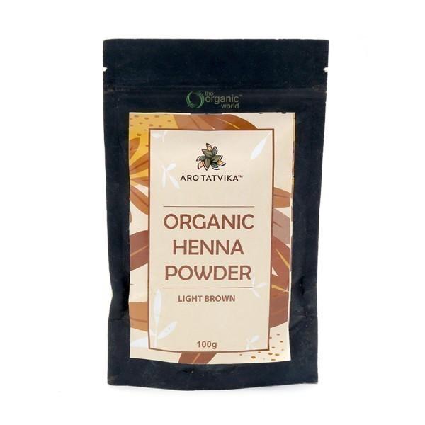 AROT ORGANIC HENNA POWDER - LIGHT BROWN 100GM brown
