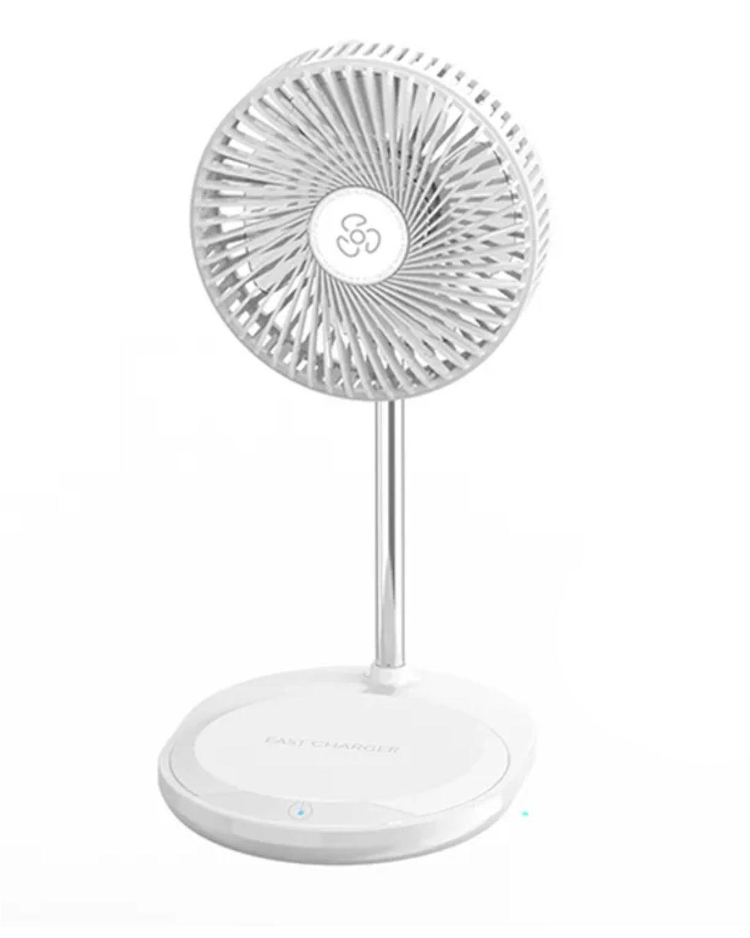 USB Mini Fans 2 in 1 Table Phone Stand With Fast Wireless Charger USB Mini Fans 2 in 1 Table Phone Stand With Fast Wireless Charger