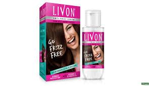 Livon Serum Anti-Frizz Serum - For All Hair Types, Damage Protection, With Vitamin E & Argan Oil, 50 Ml