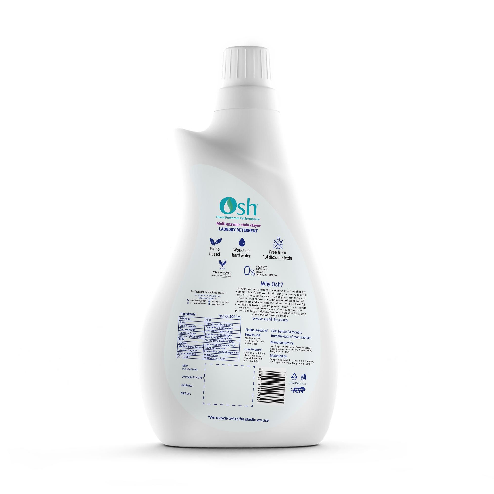 OSH LAUNDRY DETERGENT 1000ML WITH SHRINK SLEEVES