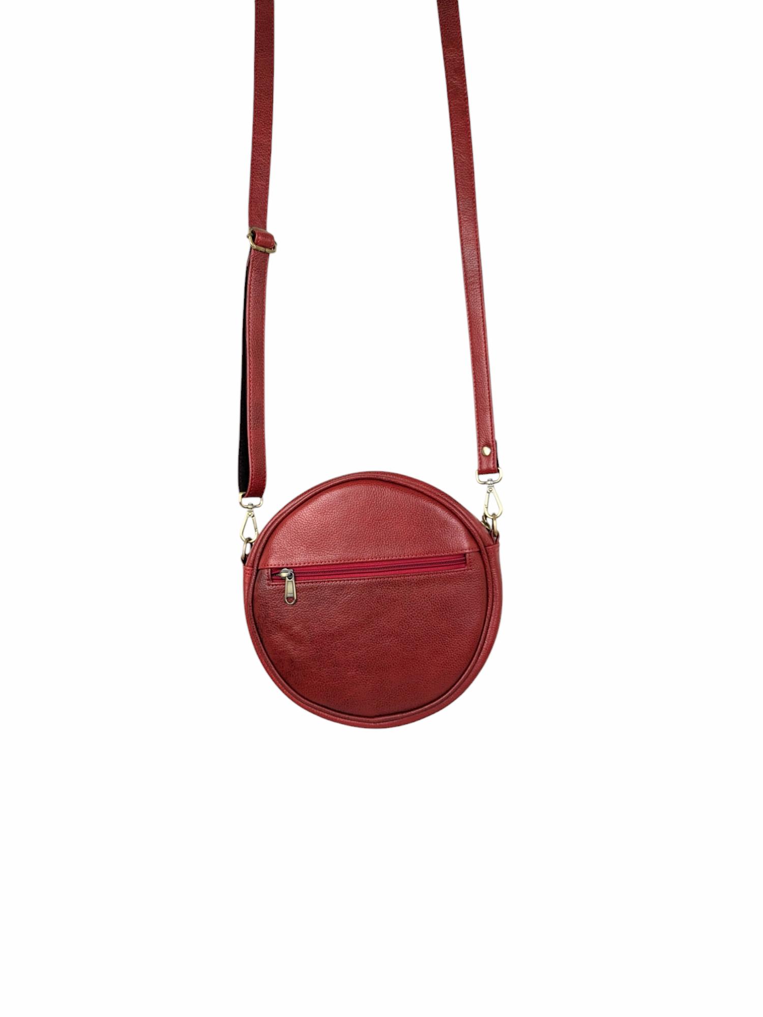 Ladies Sling Bag Round Red color