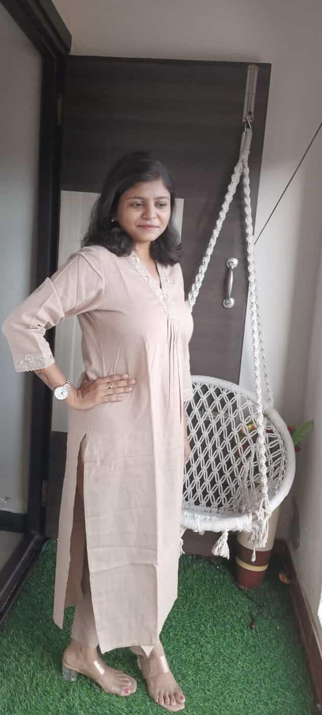 Sophisticated Women Ira Soft Handloom Khaki Pant Set 2025 at ShopCircuit | ONDC