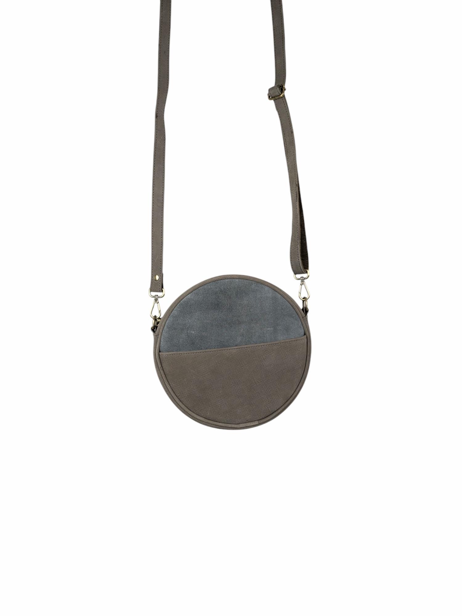 Ladies Sling Bag Round Grey Color