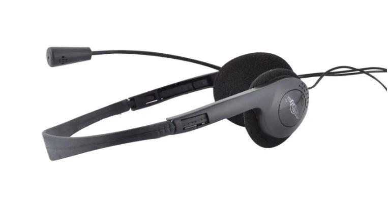 Wired Stereo AD-301 Headphones  with Mic, Dual Audio Jack for PC, Mac, and Laptop