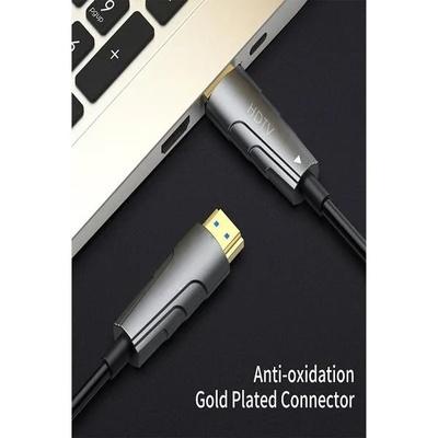 Fiber Optic HDMI Cable with Gold plated Connectors , 2.0/2.1 48Gbps ultra High-Speed Cable (Grey)