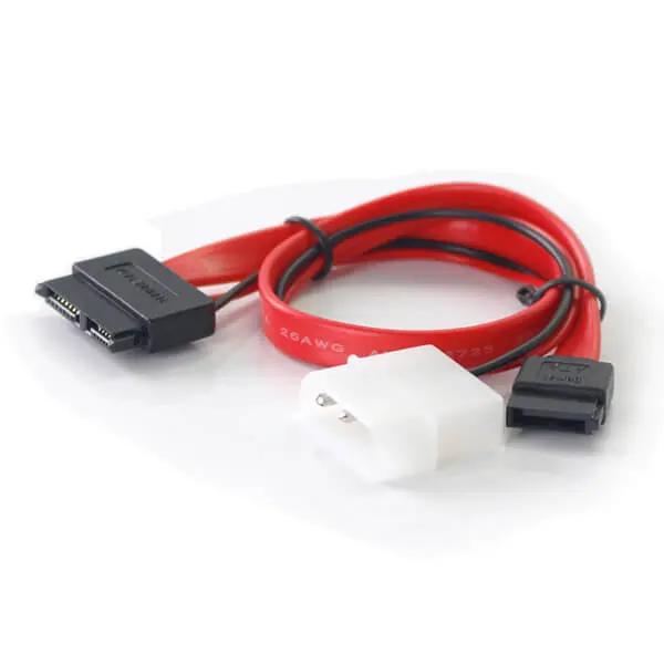 Slimline SATA 13pin Male to Slimline SATA 13pin 7+6 Female Extension Cable for SATA Slim DVD+/-RW Drive (30cm)
